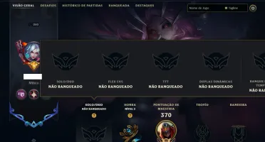 Unranked com 150 Champs e 135 Skins ( MID / JG / ADC )