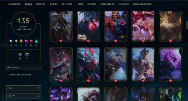 Unranked com 150 Champs e 135 Skins ( MID / JG / ADC )