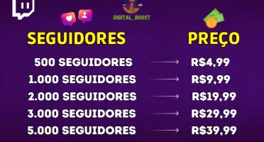 1000 Seguidores na Twitch por apenas R$9,99 [Promoção]