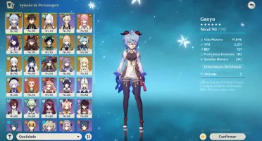 Conta Ar 58 Com Hutao C1/ 14 Personagens 5*/ 5 Armas 5*/ Upa