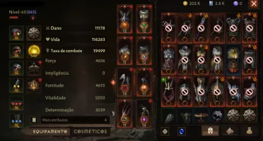 Conta Diablo Immortal excelência 865