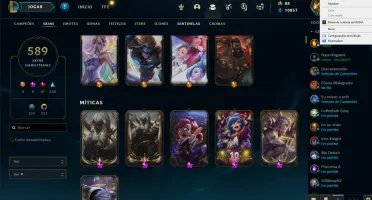 Conta lol +560 skins GraoMestre/Mestre