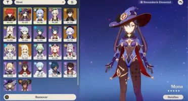 AR 55 - Zhongli + Mona C1 + Ganyu + Diluc + Qiqi