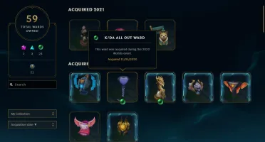 Conta nível 370 com 549 skins desde 2011