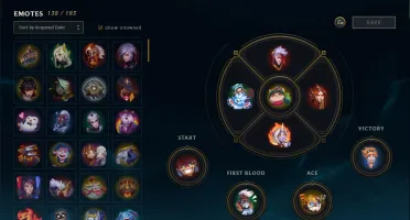 Conta nível 370 com 549 skins desde 2011