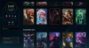 Conta nível 370 com 549 skins desde 2011