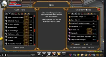 CONTA ADVENTURE QUEST WORLDS AQW