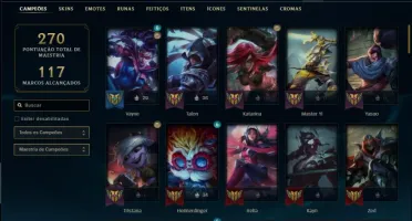 Conta prata 3 com 85 Champs e 41 Skins