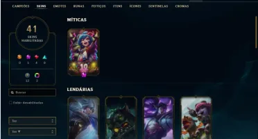 Conta prata 3 com 85 Champs e 41 Skins