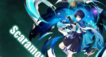 Contas Genshin Impact AR 5 com Scaramouche
