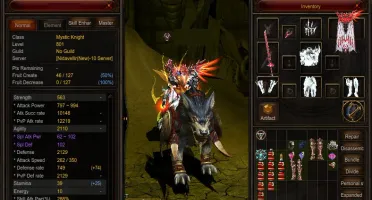 Mu Online Webzen ILLUSION KNIGHT IK lvl 800 Nidavellir