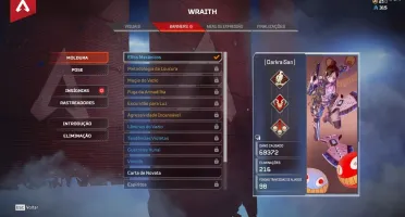 CONTA HERANÇA WRAITH KUNAI APEX LEGENDS - ORIGIN