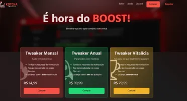 Boost Gamer(Kotcka) – FPS Alto, Ping Baixo e Zero Lag
