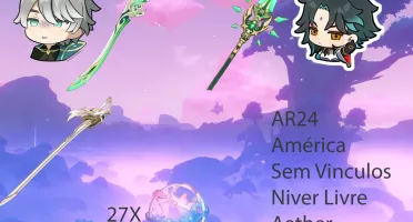 AR24 - Alhaitham com BIS + Xiao com BIS + Falcão + 27 tiros