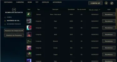 Conta Bronze 3 com 20 Champs e 1 Skin + 1 Fragmento de skin