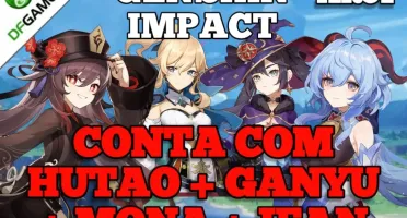 Conta Genshin Impact Hutao, Ganyu, Mona C1 e Jean