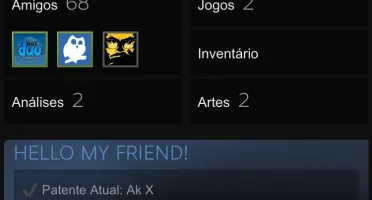 CONTA STEAM COM CS GO PRIME PATENTE AK X