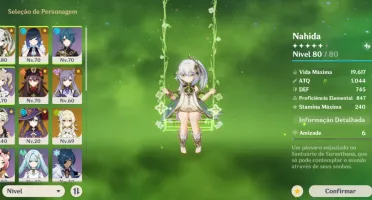 Genshin Impact - Nahida Hutao Yelan - 5 personagens T5