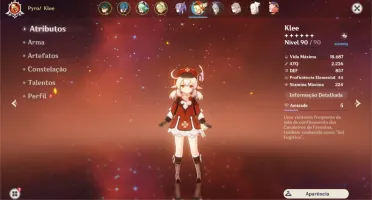 Conta genshin impact XIAO KLEE DILUC ALBEDO MONA KEQING AR56