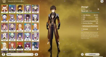 Zhong, Yoimiya, Klee, Qiqi C2, Keqing C1, Diluc, Kokomi+Aloy