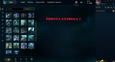 CONTA PLAT 4 ( LVL 45 + 65% WINRATE ) + SKINS NO ESPOLIO
