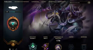 CONTA DE LOL PLATINA 2 COM 23 SKINS E 50 CAMPEÕES BARATO