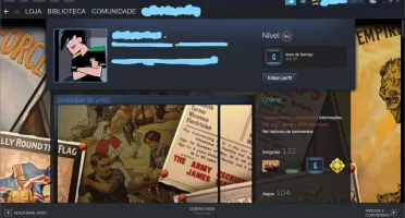 CONTA STEAM COM VARIAS MEDALHAS