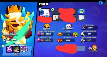 Conta brawl stars quase Full com kanji nível 11 e passe