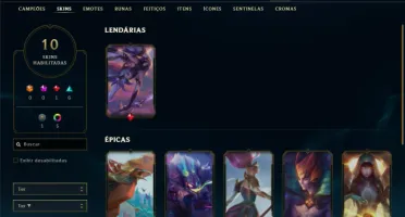 Unranked com 40 Champs e 10 Skins ( MAIN SUP )