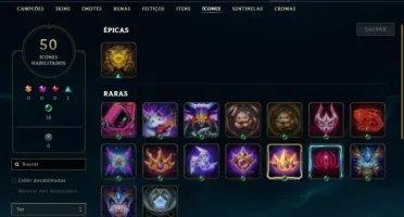 Unranked com 40 Champs e 10 Skins ( MAIN SUP )