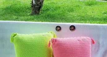 Capa de Almofada em Crochê Dupla Face Básica