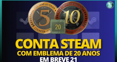 Conta Antiga Steam 20 ANOS + Medalhas 5/10 Anos de Serviço