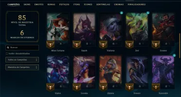 Unranked com 45 Champs e 8 Skins