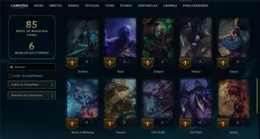 Unranked com 45 Champs e 8 Skins