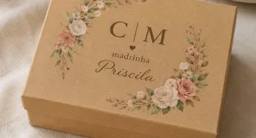 Caixa Organizadora em MDF Cru 25x25x8