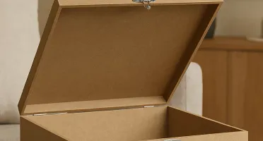 Caixa Organizadora em MDF Cru 25x25x8