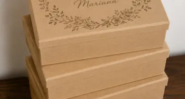 Caixa Organizadora em MDF Cru 25x25x8