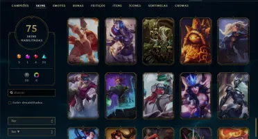 Conta ouro 2 com 75 skins e 138 champs
