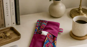 Porta Lenço de Bolsa Artesanal em Tecido