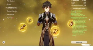 GENSHIN IMPACT AR55 ZHONGLI C1, CHILDE, ALBEDO, KEQING, JEAN