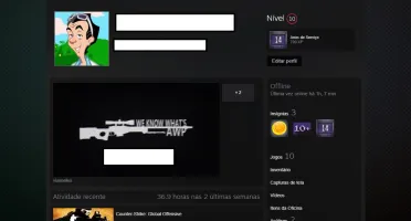 CSGO PRIME + 14 ANOS + MEDALHAS 10, 5 ATIVAS + LEVEL 15 GC