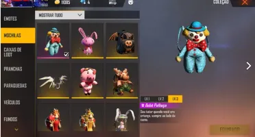 CONTA FREE FIRE GEMADA CALÇA ANGELICAL E MAIS.
