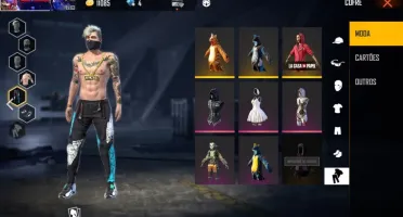 CONTA FREE FIRE GEMADA CALÇA ANGELICAL E MAIS.