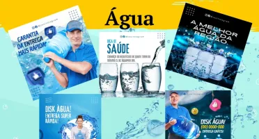 Pack Canva para Distribuidora de Água com 30 Artes