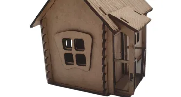 Mini Casinha da fazenda com banco, arvore e balanço MDF...