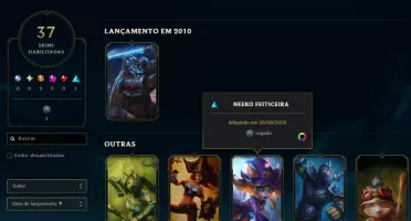 Conta Lol Ouro 1, Upada na Mão, 5.700 Essências Azuis Lvl34
