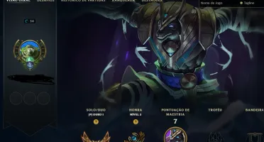 Conta Lol Ouro 1, Upada na Mão, 5.700 Essências Azuis Lvl34