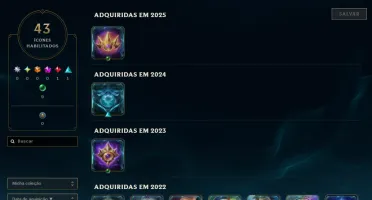Conta Lol Ouro 1, Upada na Mão, 5.700 Essências Azuis Lvl34