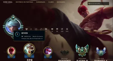 Conta League of Legends Platina 5/Diamante 3