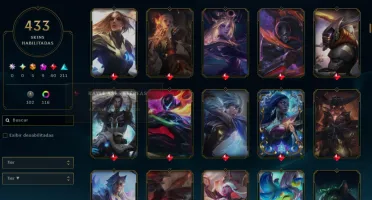 Conta LoL/Valorant Season 5, Skins prestigio e santuário